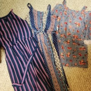 BUNDLE OF 3 GIRLS ROMPERS AND JUMPERS VARIOUS BRANDS SIZE XL/16